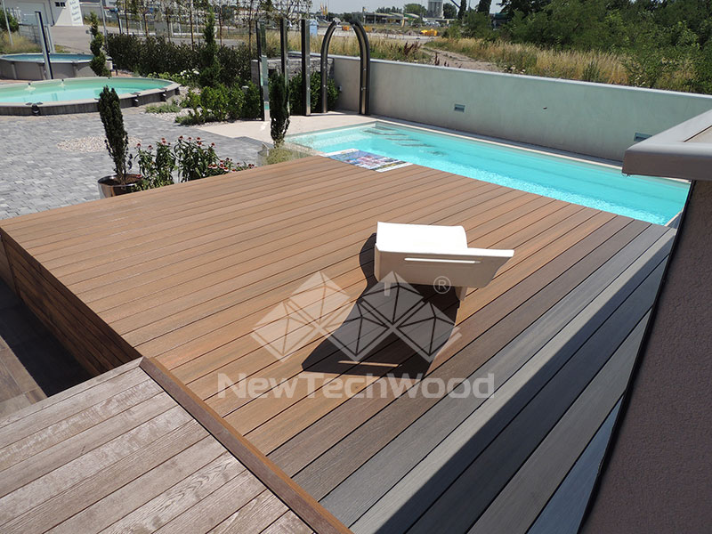 Usos creativos de las tarimas de exterior Newtechwood, Parquets CruzGal