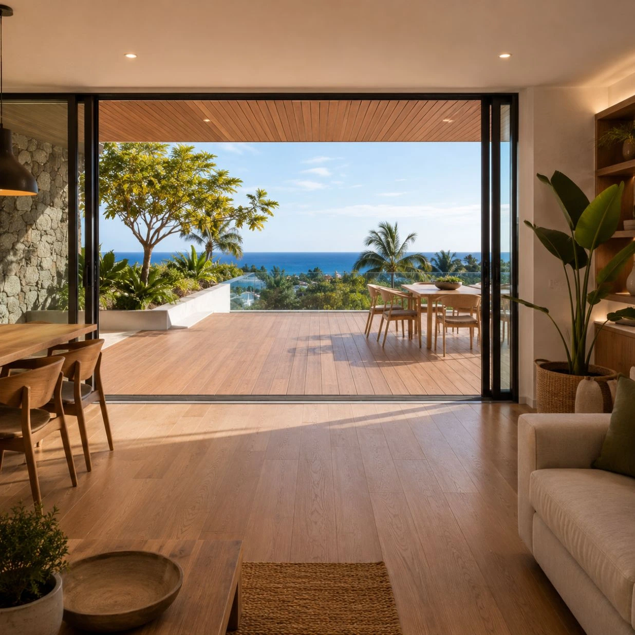 terraza como extensión del salón