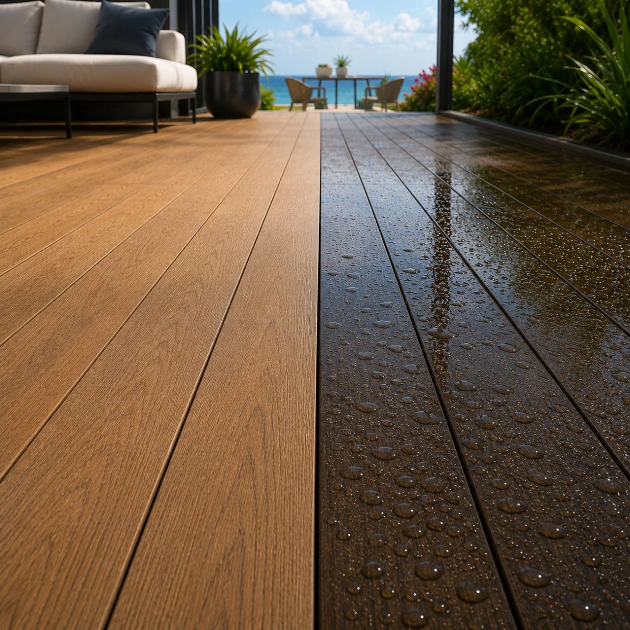 terraza como extensión del salón