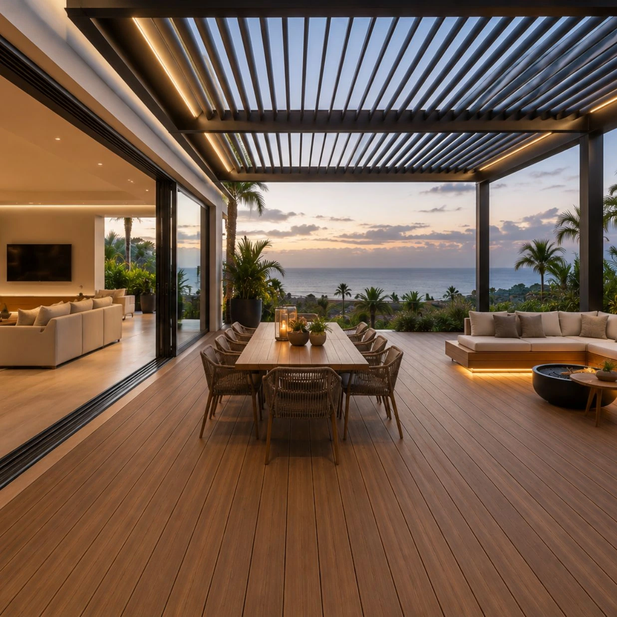 terraza como extensión del salón